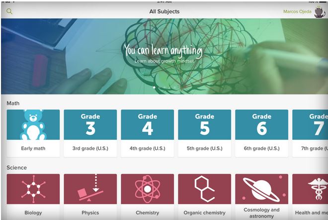 Every Khan Academy course is now available on the iPad for the first time